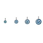 Spiral Pendant - 925 Sterling Silver with Opal - Image 5