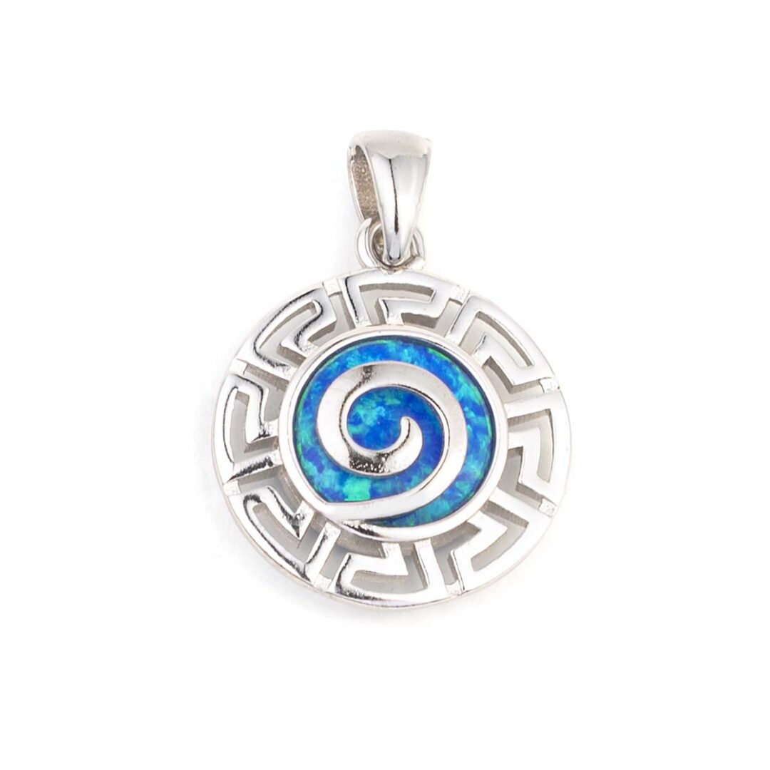 47085 Greca Pendant with Blue Opal stone - Image 1