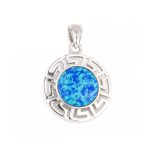 Greca Pendant with Blue Opal stone - Image 2