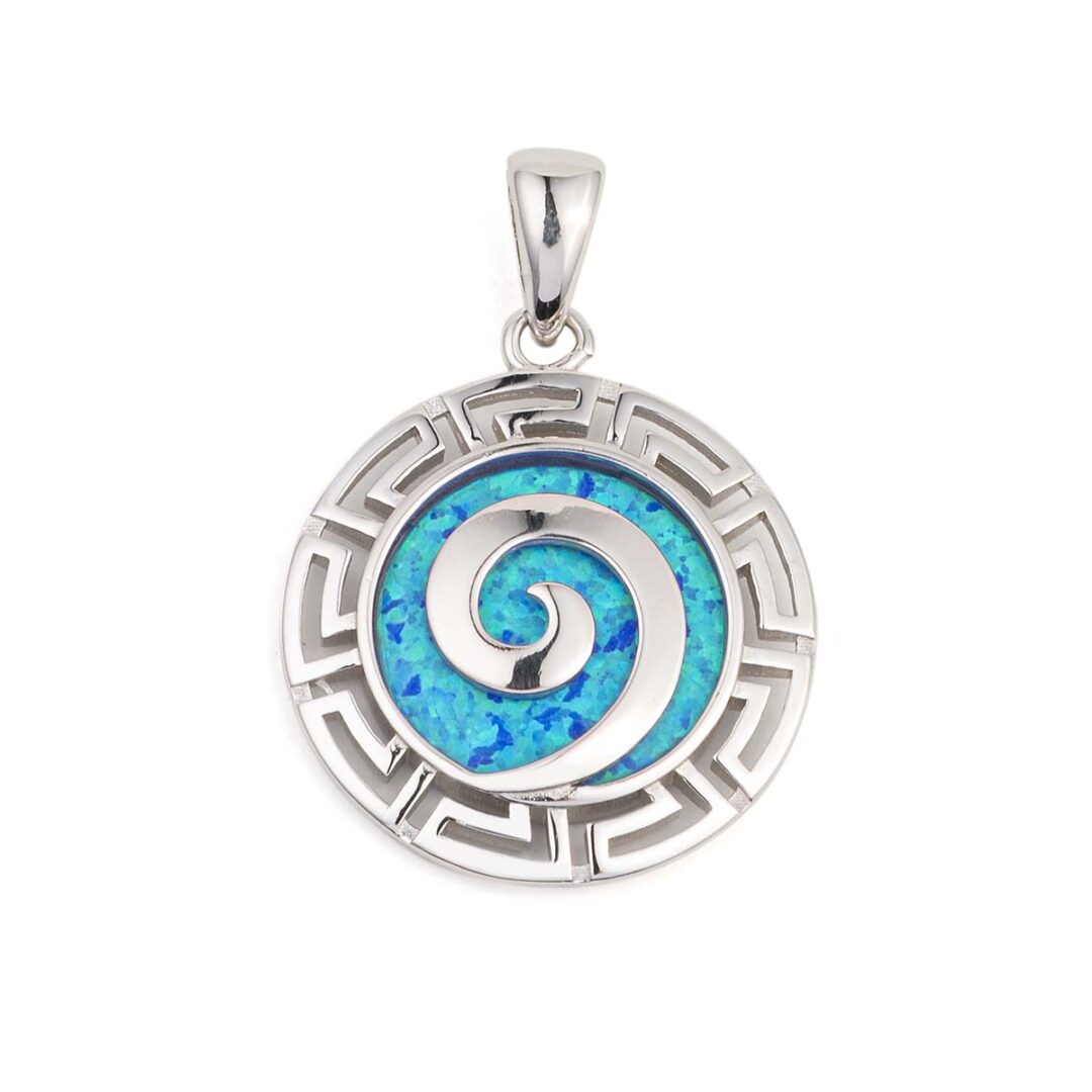 47086 Greca Pendant with Blue Opal stone - Image 3