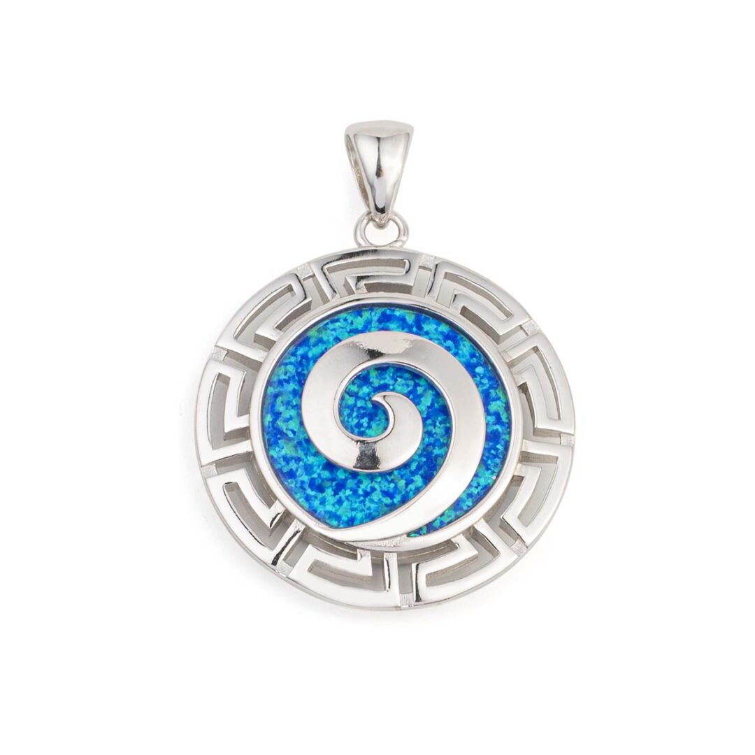 47087 Greca Pendant with Blue Opal stone - Image 4