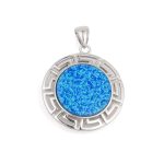 Greca Pendant with Blue Opal stone - Image 5