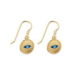 Sterling Silver Hoop Earrings with Eyes