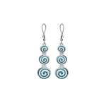 925 fine silver dangle earrings with spiral - Image 5
