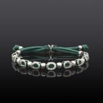Sterling Silver Link and Cord combo Bracelet