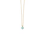 Cross Necklace with Enamel – 14K Gold