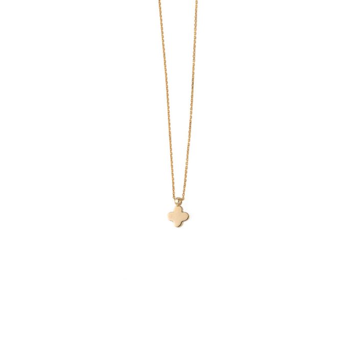 Cross Necklace with Enamel – 14K Gold - Image 4