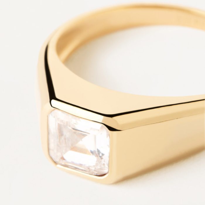 PD Paola Square Shimmer Stamp Ring - Image 3