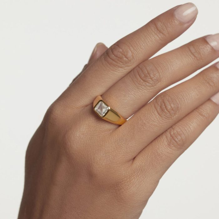 PD Paola Square Shimmer Stamp Ring - Image 2
