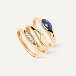 PDPAOLA Lapis Lazuli Nomad Stamp Ring - Image 3