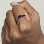 PDPAOLA Lapis Lazuli Nomad Stamp Ring - Image 2