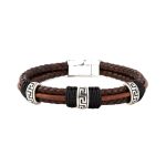 Meander Leather Bracelet – 925 Sterling Silver - Image 4