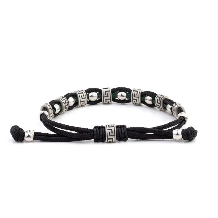 Cord Bracelet with Greek Key Motif - Image 3