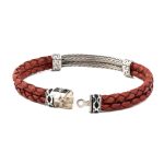 Greek Key Leather Bracelet - Image 5