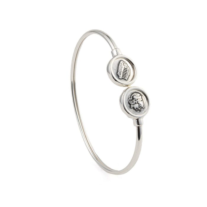 Athena Coin Cuff Bracelet in Sterling Silver - Image 3