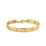 Greek Key Link Bracelet – Sterling Silver and Gold Plated - Image 5