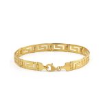 Greek Key Link Bracelet – Sterling Silver and Gold Plated - Image 6