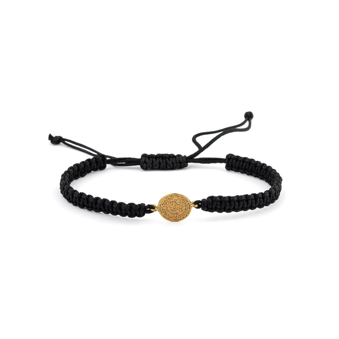 B813 Phaistos Disc Macrame Bracelet - Image 2