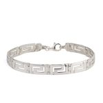 Greek Key Link Bracelet – 925 Sterling Silver - Image 15