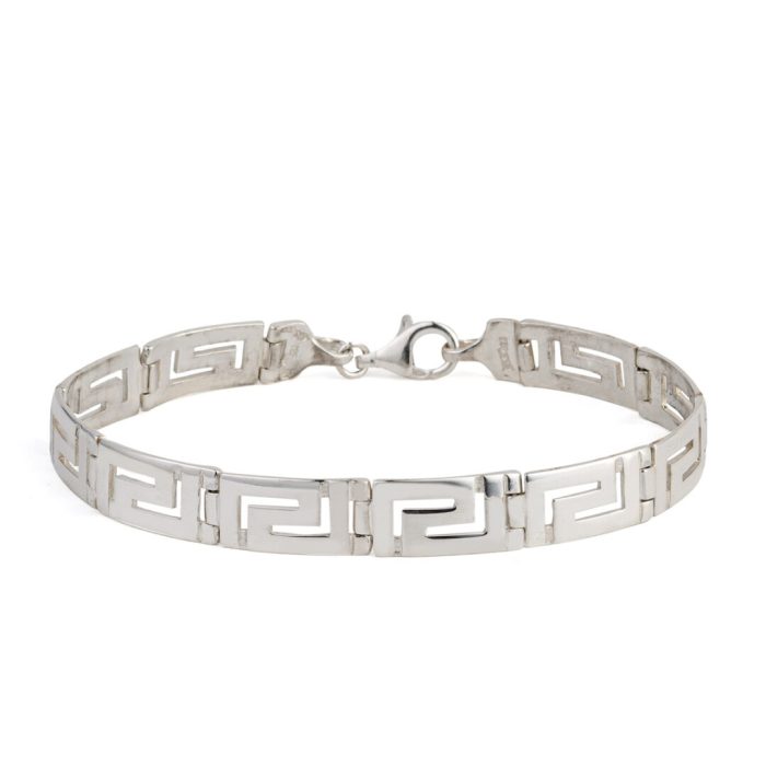 Greek Key Link Bracelet – 925 Sterling Silver - Image 15