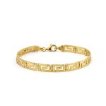 Greek Key Link Bracelet – Sterling Silver and Gold Plated - Image 9