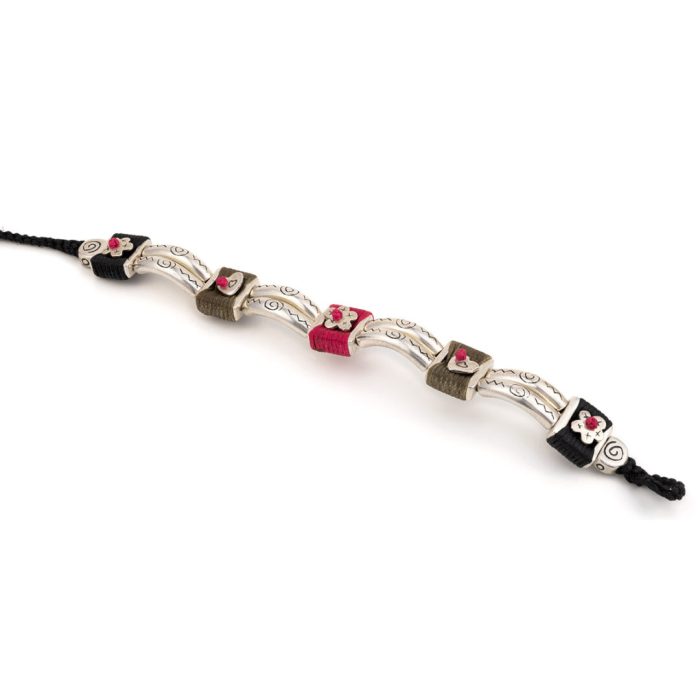 Babylonia Bracelet Love N Peace Black – 935 Sterling Silver - Image 3