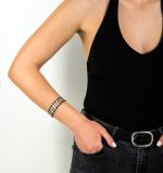 Babylonia Bracelet Faith and Happy Soul Black – 935 Sterling Silver - Image 2