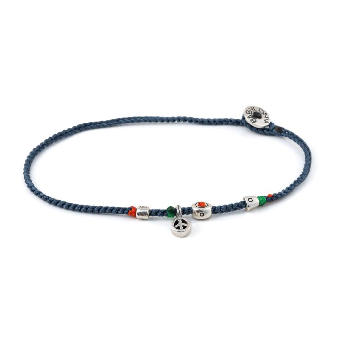 Babylonia Βραχιόλι Peace Charm Μπλε Τζιν – Ασήμι 935 - Image 1