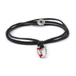 Babylonia Βραχιόλι Solidarity & Communication Μαύρο – Ασήμι 935