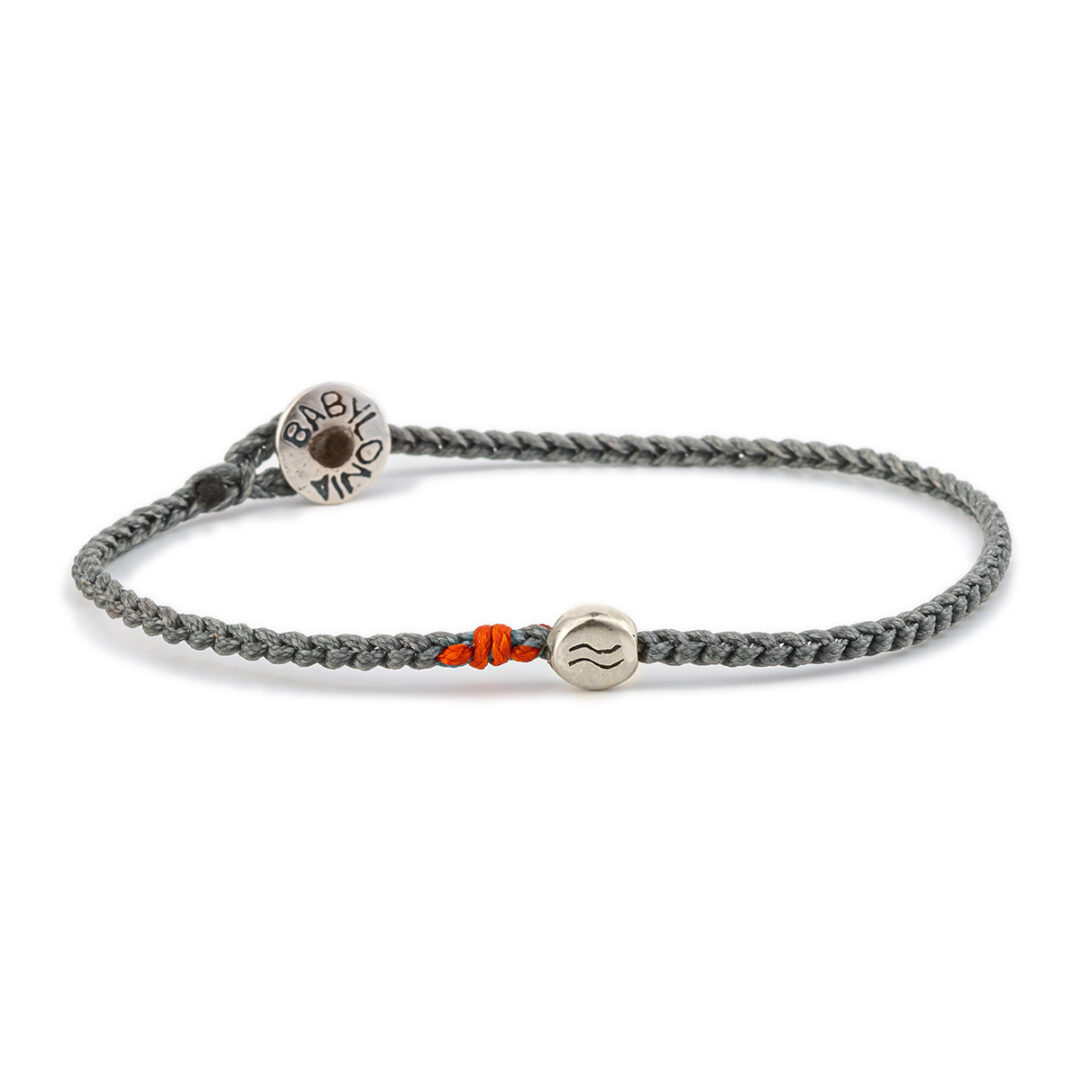 BA-B-0481600C|BA-B-0481500B Babylonia Bracelet Zodiac Aquarius Grey – 935 Sterling Silver - Image 1