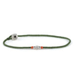 Babylonia Βραχιόλι Green Rose - Ασήμι 935