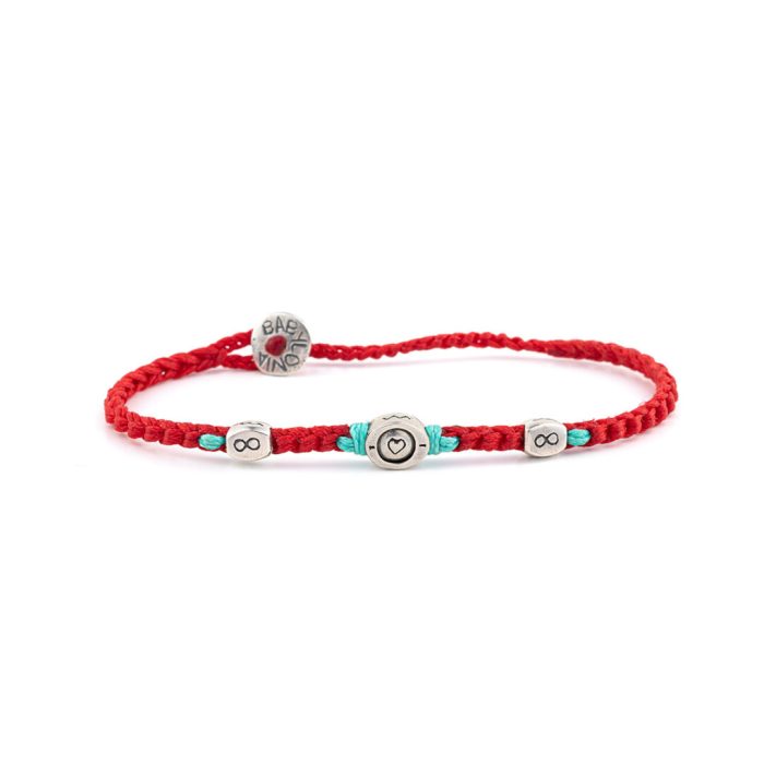 Babylonia Bracelet Together in Love Red - Sterling Silver - Image 1