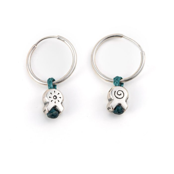 Babylonia Earrings Optimistic Soul Petrol – 935 Sterling Silver - Image 1