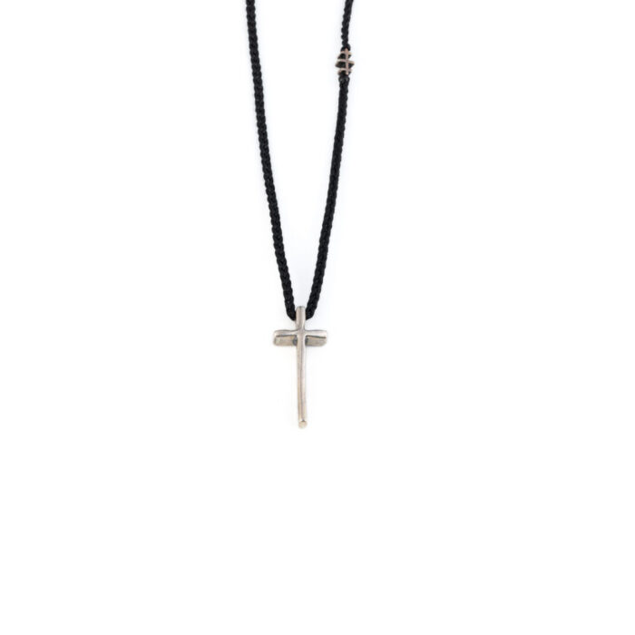 Babylonia Necklace Cross Black - 935 Sterling Silver - Image 1