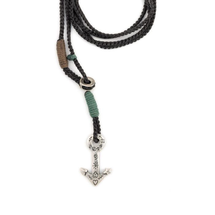 Babylonia Silver Necklace - Direction Love Peace n Trust - Image 2