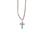 Babylonia Necklace Cross Brown - 935 Sterling Silver