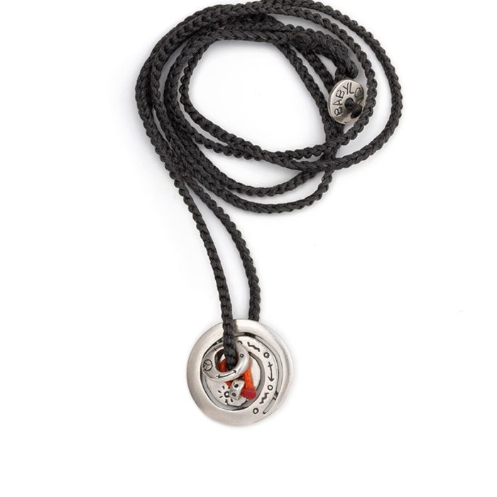 Babylonia Silver Necklace - Peace Ambition Circle - Image 2