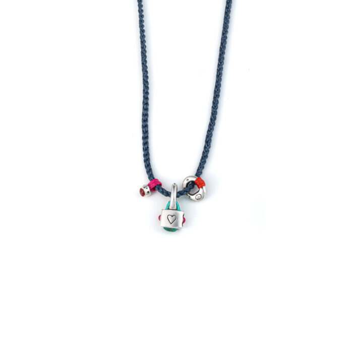 Babylonia Necklace Locked Heart - 935 Sterling Silver - Image 1
