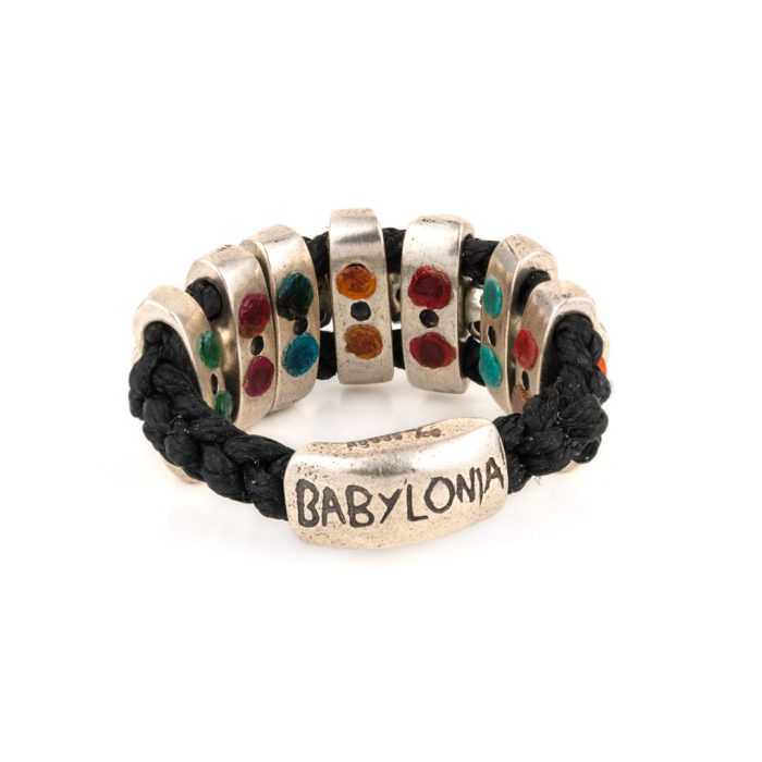 Babylonia Black Ring - 935⁰ Sterling Silver - Image 2