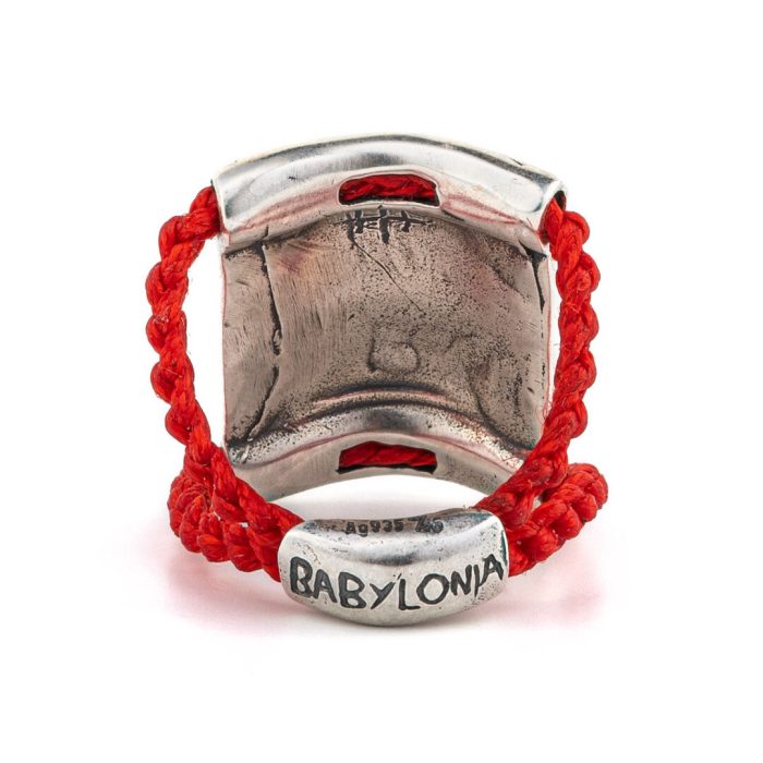 Babylonia Ring Red - 935 Sterling Silver - Image 2