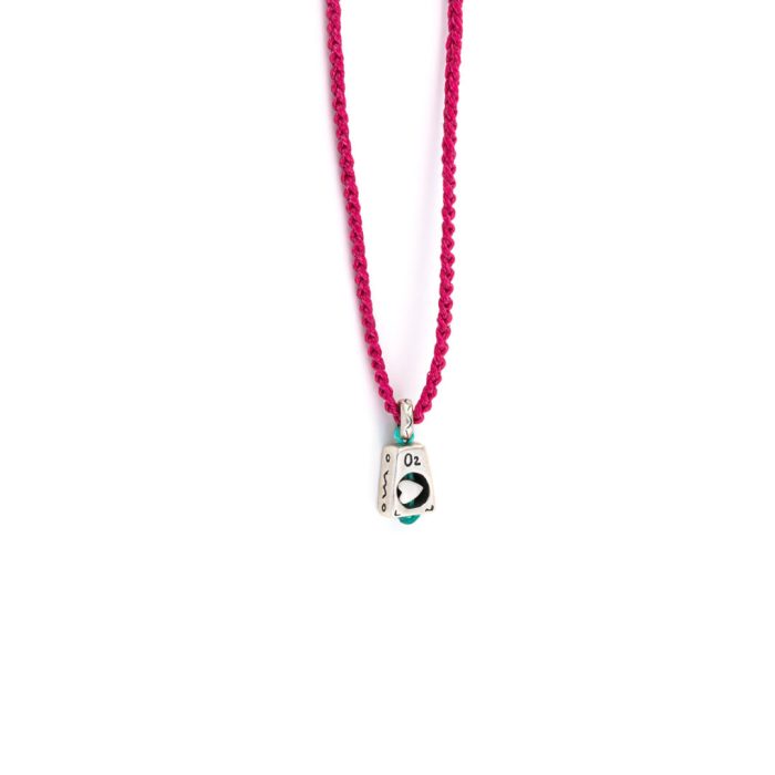 Babylonia Κολιέ Love Charm Φούξια – Ασήμι 935 - Image 1