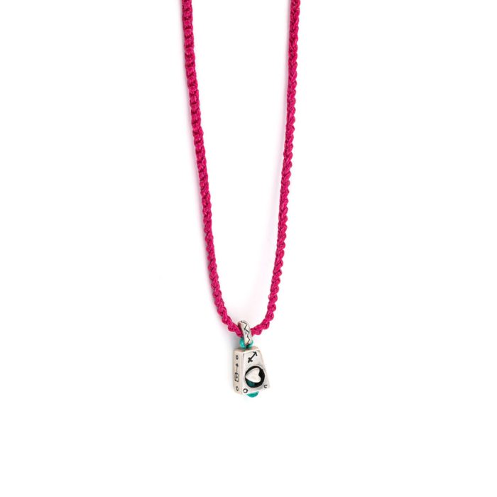 Babylonia Κολιέ Love Charm Φούξια – Ασήμι 935 - Image 2