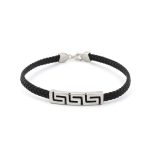 Meandros Leather Bracelet - Sterling Silver - Image 3