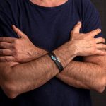 Evil Eye Rubber Bracelet - 925 Sterling Silver - Image 2