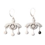 Minoan Malia Bees Earrings - 925 Sterling Silver with Opal - Image 2