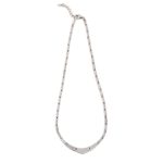 Meander Necklace - Sterling Silver and Blue Opal - Image 2