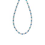 Spiral Necklace - Blue Opal Sterling Silver