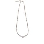 Blue opal v-shaped necklace with Meander - Image 3