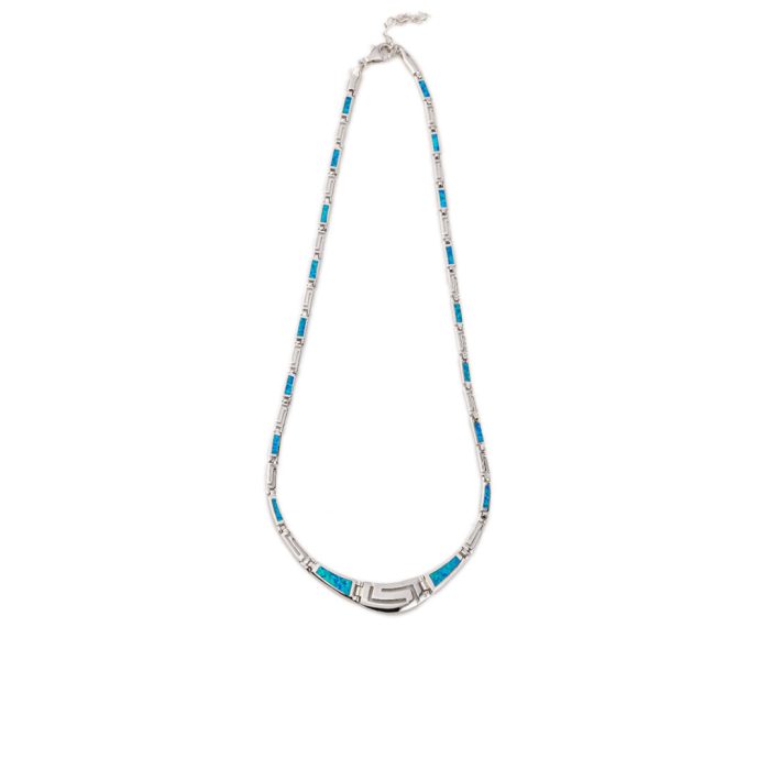 Meander - Greek key Opal necklace - Image 5