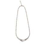 Blue Opal Greek Key Necklace - Sterling Silver - Image 4